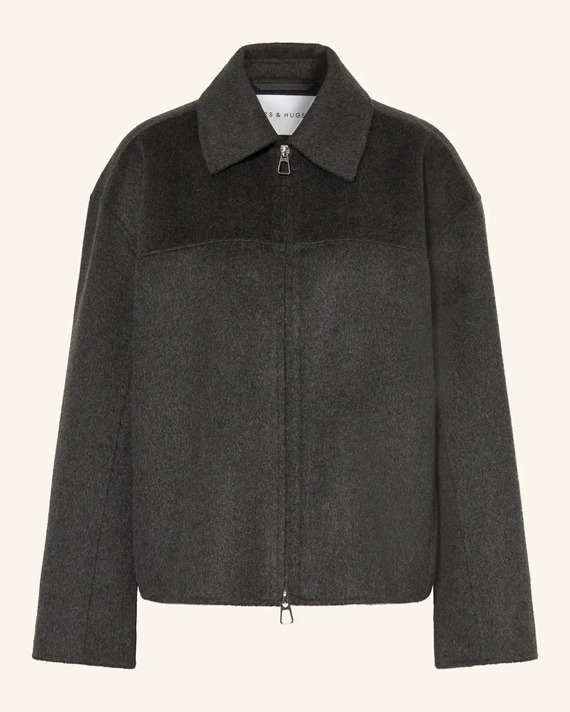 Mrs & HUGS Kastenjacke grau Dunkelgrau