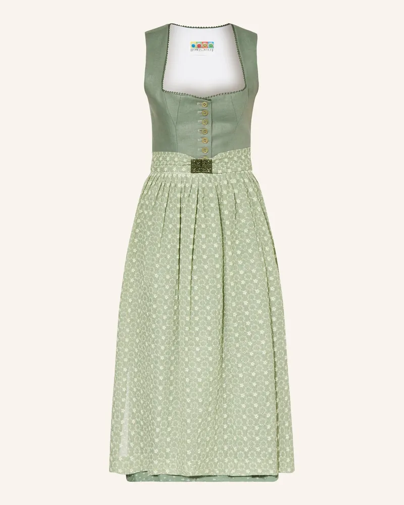 Berwin & Wolff Dirndl mit Leinen Grün