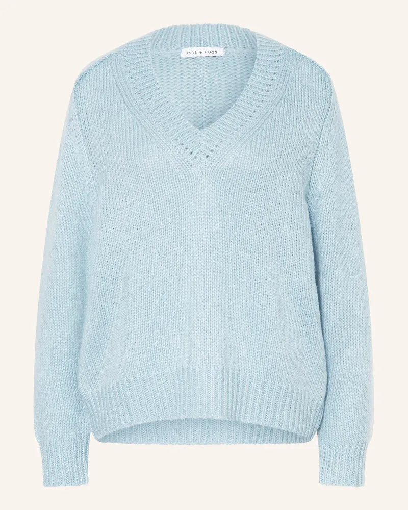 Mrs & HUGS Pullover Hellblau