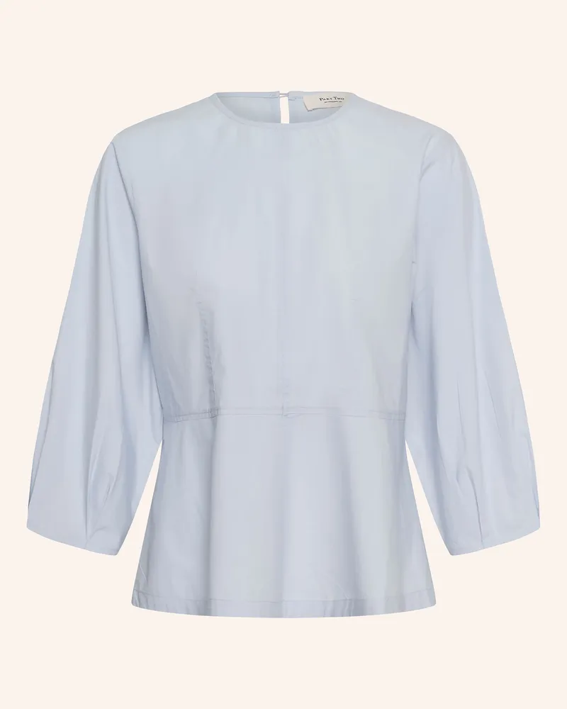 Part Two Blusenshirt Charinapw Mit 3/4-Arm blau Hellblau