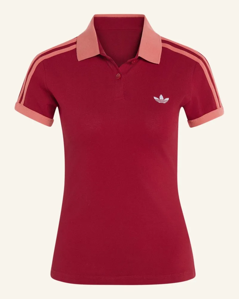 adidas 3-Streifen Poloshirt rot Rot