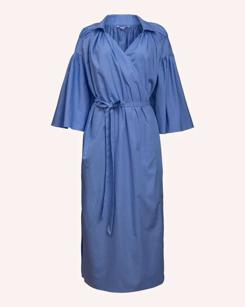 Helene Galwas Wickelkleid Aus Baumwolle Ina lila Blau