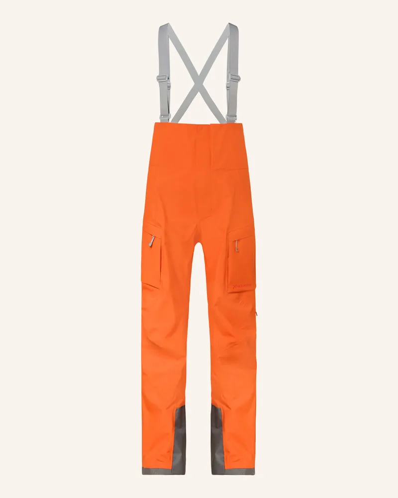 Houdini Hardshell-Skihose Rollercoaster Bib rot Orange