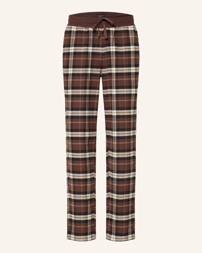Schiesser Schlafhose Mix+Relax Aus Flanell braun Braun