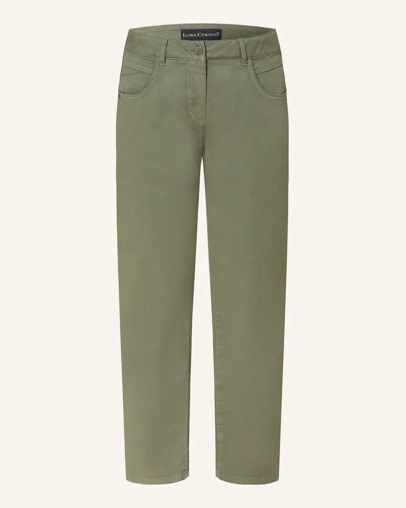 Luisa Cerano Hose in Jeansoptik Khaki
