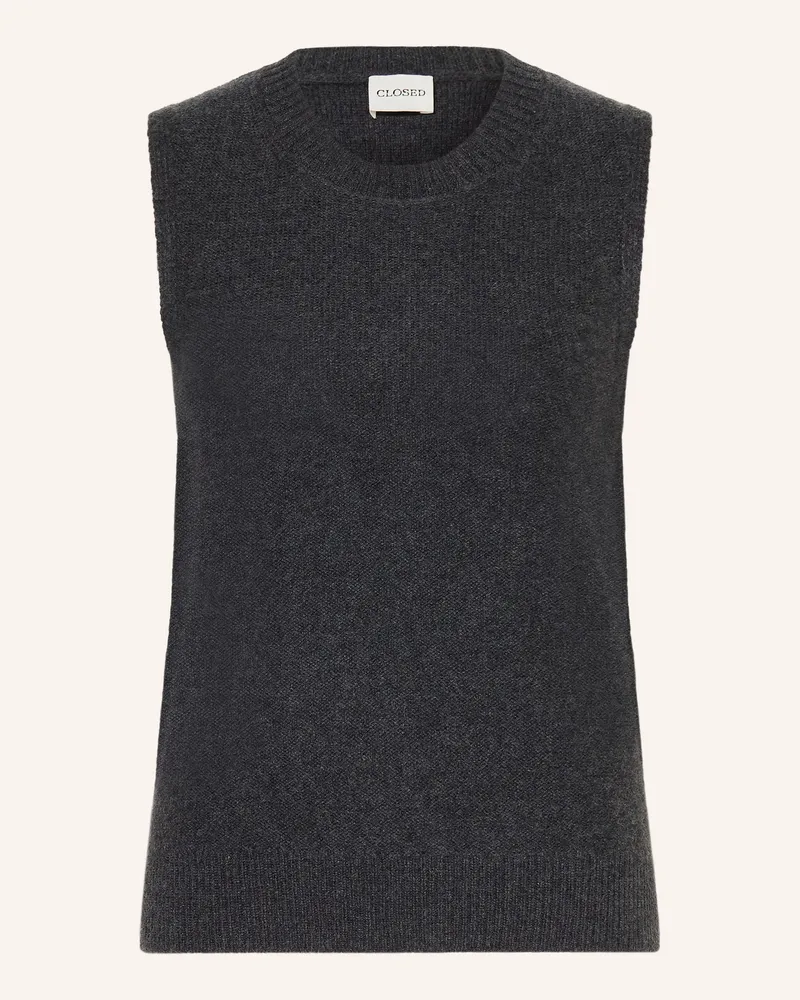 Closed Stricktop Aus Cashmere schwarz Dunkelgrau