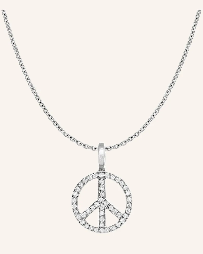 CADA Kette MINI MINI PEACE Weissgold