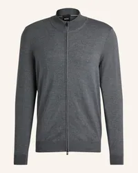 HUGO BOSS Strickjacke BALONSO-L Regular Fit Grau