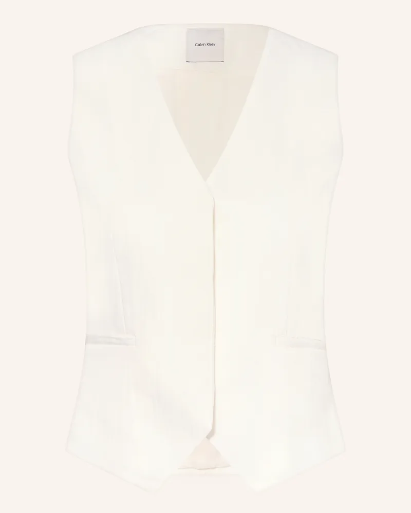Calvin Klein Blazerweste weiss Ecru