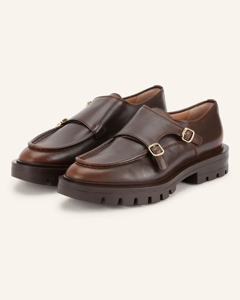 Santoni Double-Monks braun Braun