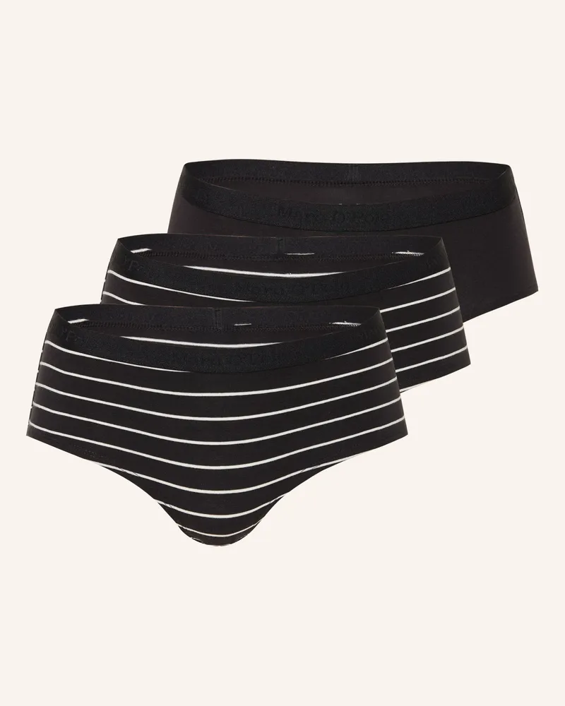 Marc O'Polo 3er-Pack Panties schwarz Schwarz