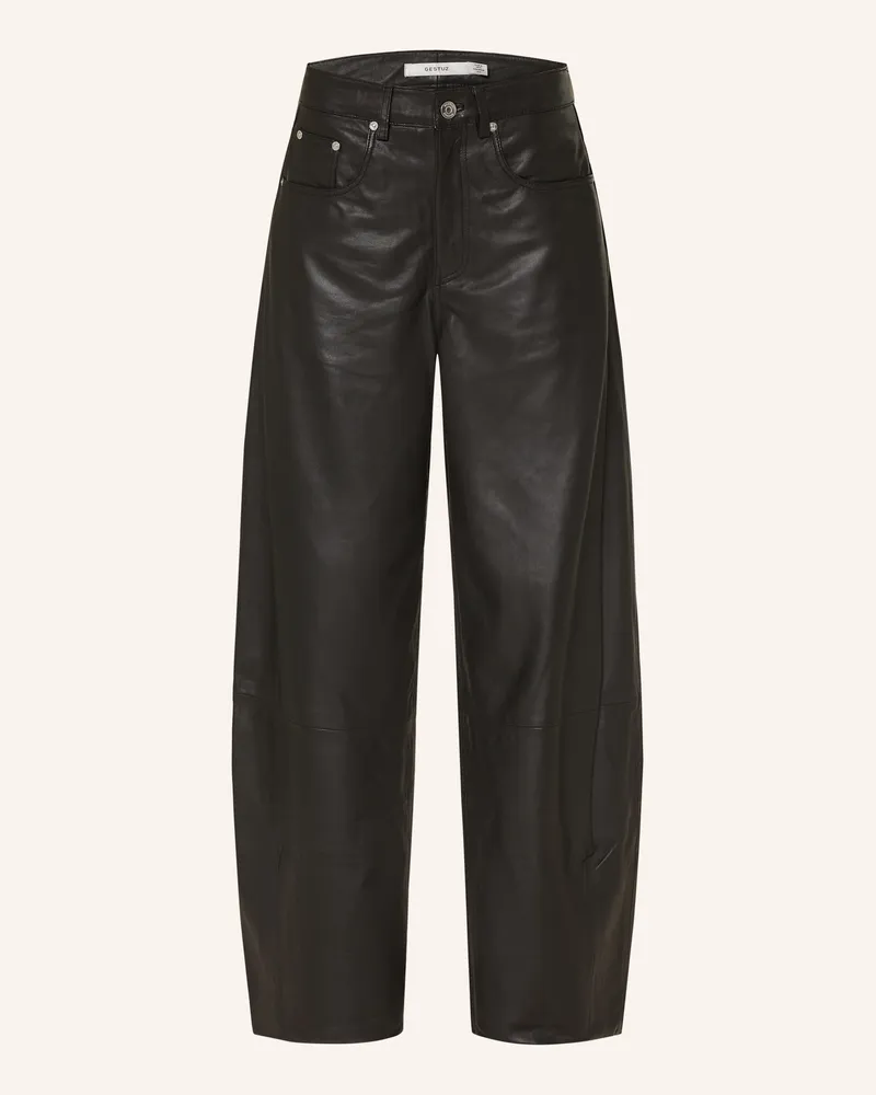 Gestuz Lederhose GZRIO Schwarz