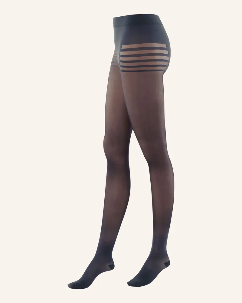 ITEM m6 Feinstrumpfhose Translucent 20 Stripes Panty Mit Kompression blau Dunkelblau