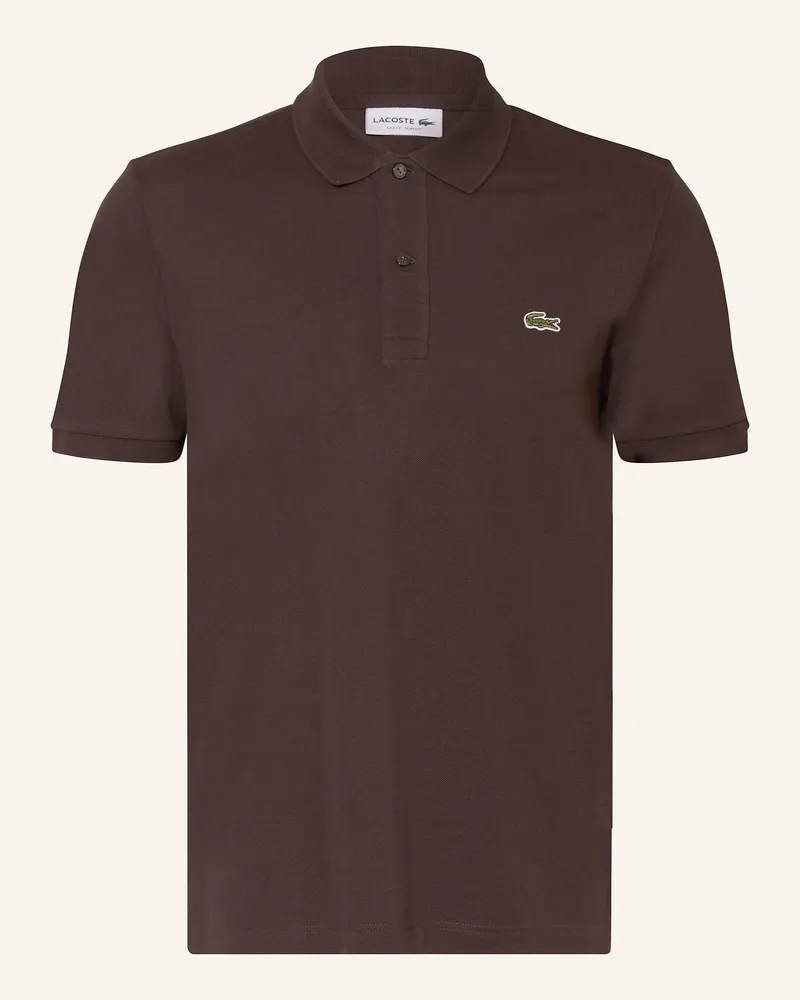 Lacoste Piqué-Poloshirt Slim Fit Dunkelbraun
