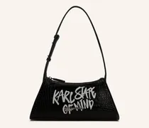Schultertasche schwarz