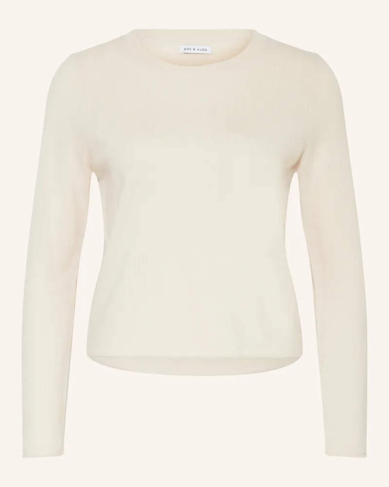 Mrs & HUGS Cashmere-Pullover Ecru