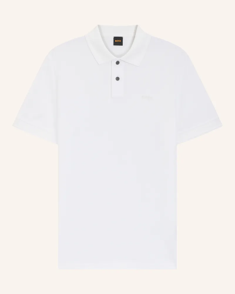 HUGO BOSS Piqué-Poloshirt Prime weiss Weiss