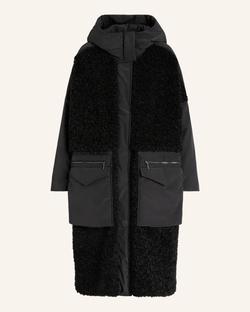 HIGH Parka ANNOTATE im Materialmix Schwarz