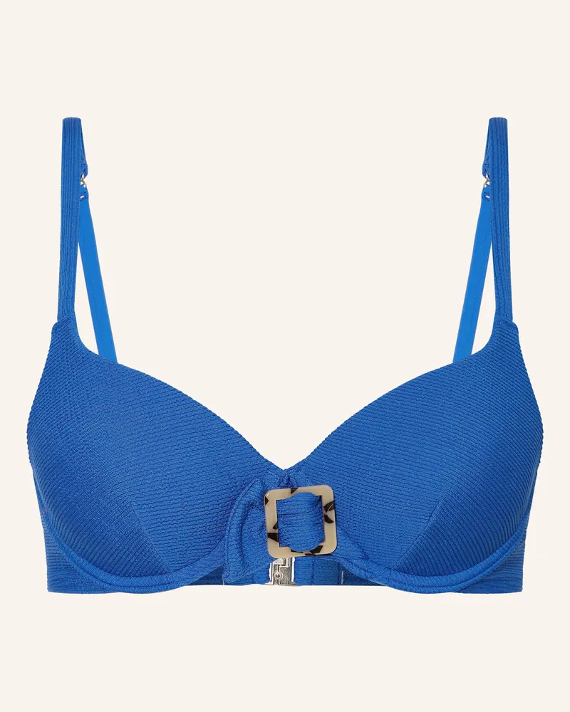 Cyell Bügel-Bikini-Top WAVY BLUE Blau