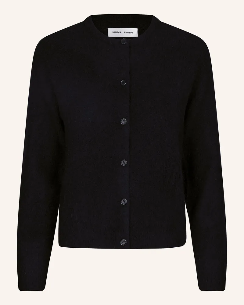 Samsøe & Samsøe Strickjacke NOR mit Alpaka Schwarz
