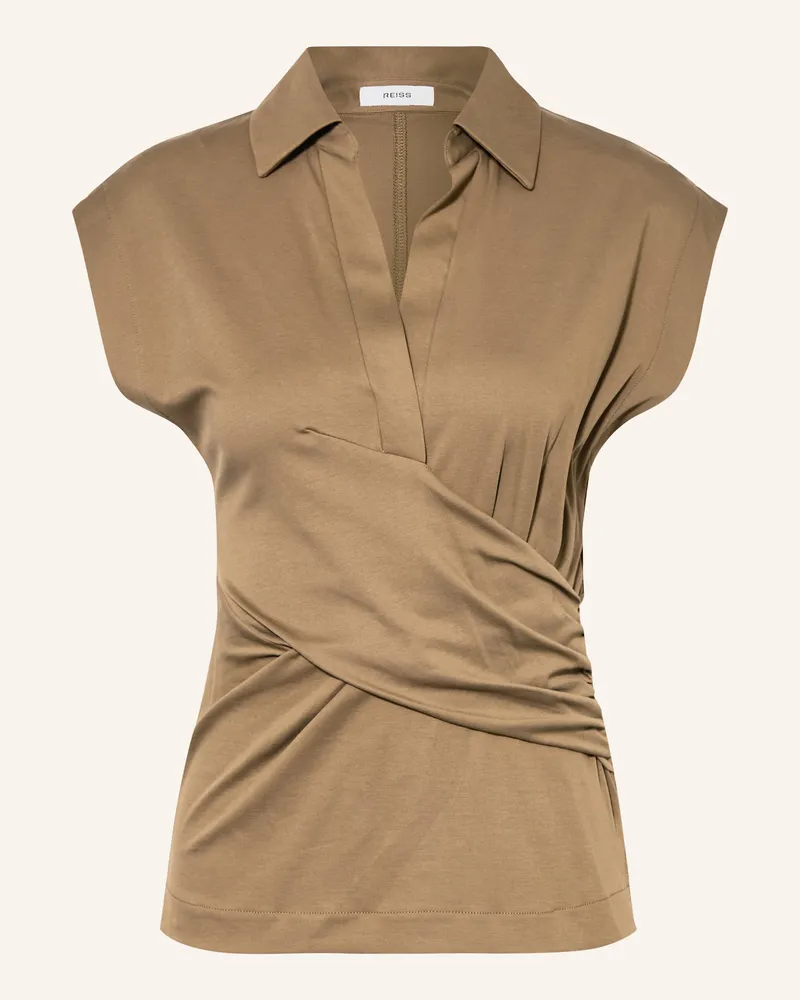 Reiss Top JEAN in Wickeloptik Khaki
