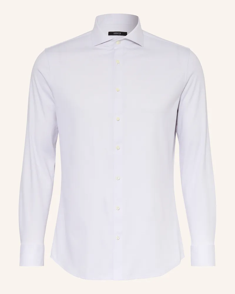 DESOTO Jerseyhemd Slim Fit Hellgrau