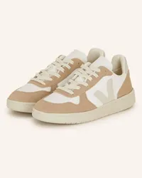 VEJA Sneaker V-10 - WEISS/ BEIGE Beige