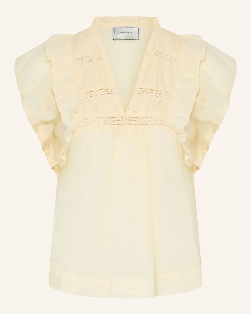 Neo Noir Blusentop Jayla Mit Spitze Und Rüschen gelb Hellgelb