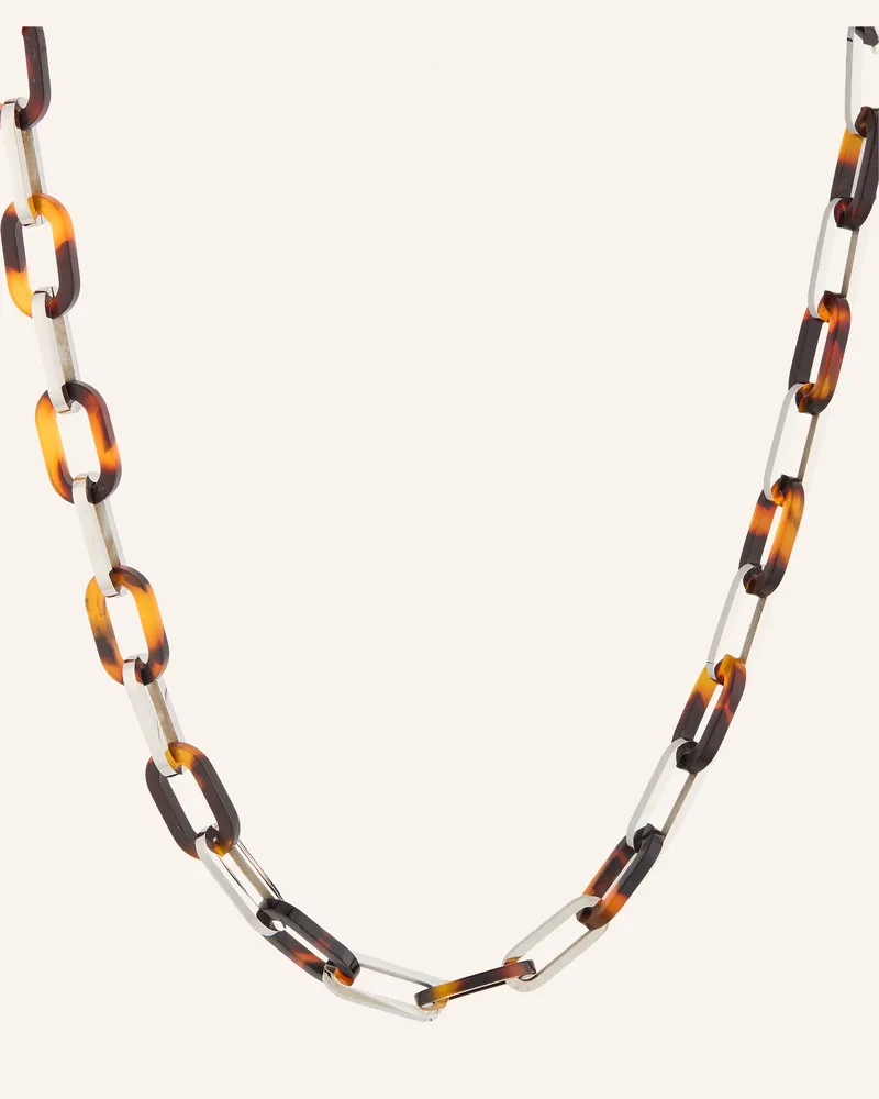 HUGO BOSS Halskette Tortoiseshell gelb Braun