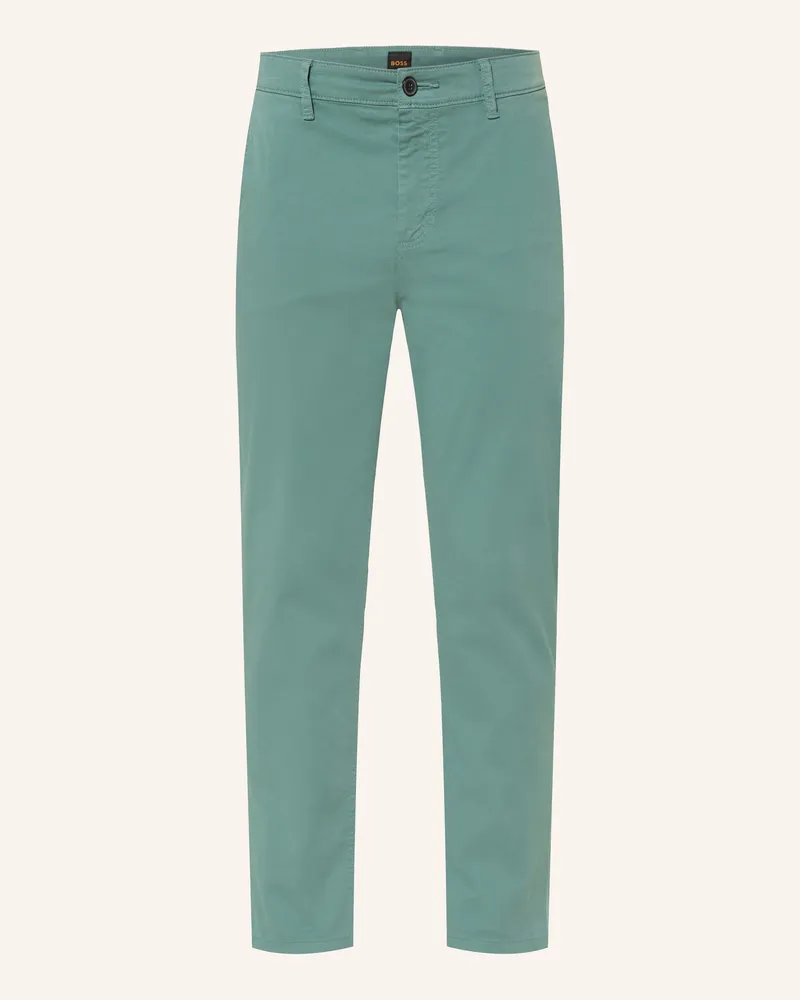 HUGO BOSS Chino Tapered Fit gruen Petrol