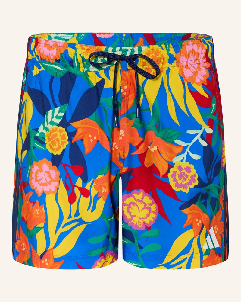 adidas Badeshorts Mexicana Florals 3 Stripes Swim Shorts 5 Inch blau Dunkelblau