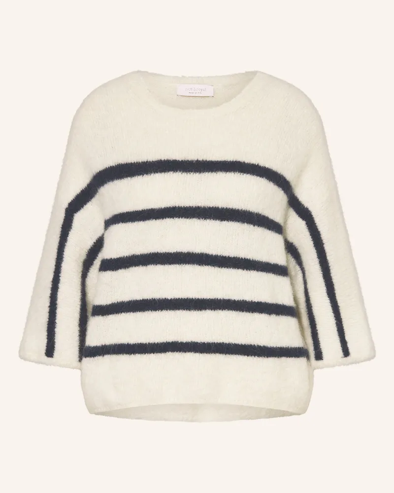 Rich&Royal Alpaka-Pullover mit 3/4-Arm Weiss