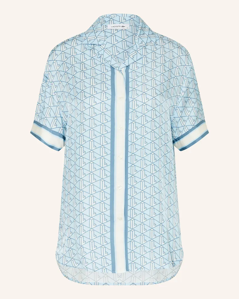 Lacoste Satinbluse Hellblau