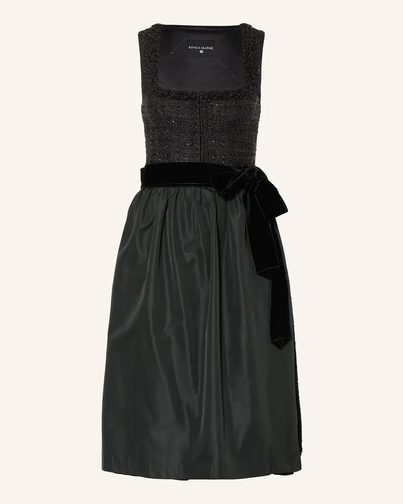 KINGA MATHE Dirndl MOSTAR mit Glitzergarn Schwarz