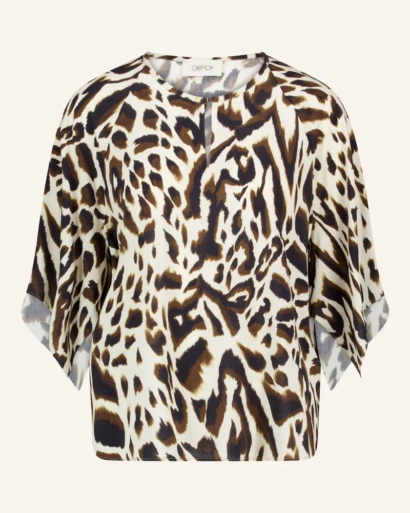 Cartoon Blusenshirt Mit 3/4-Arm braun Dunkelbraun