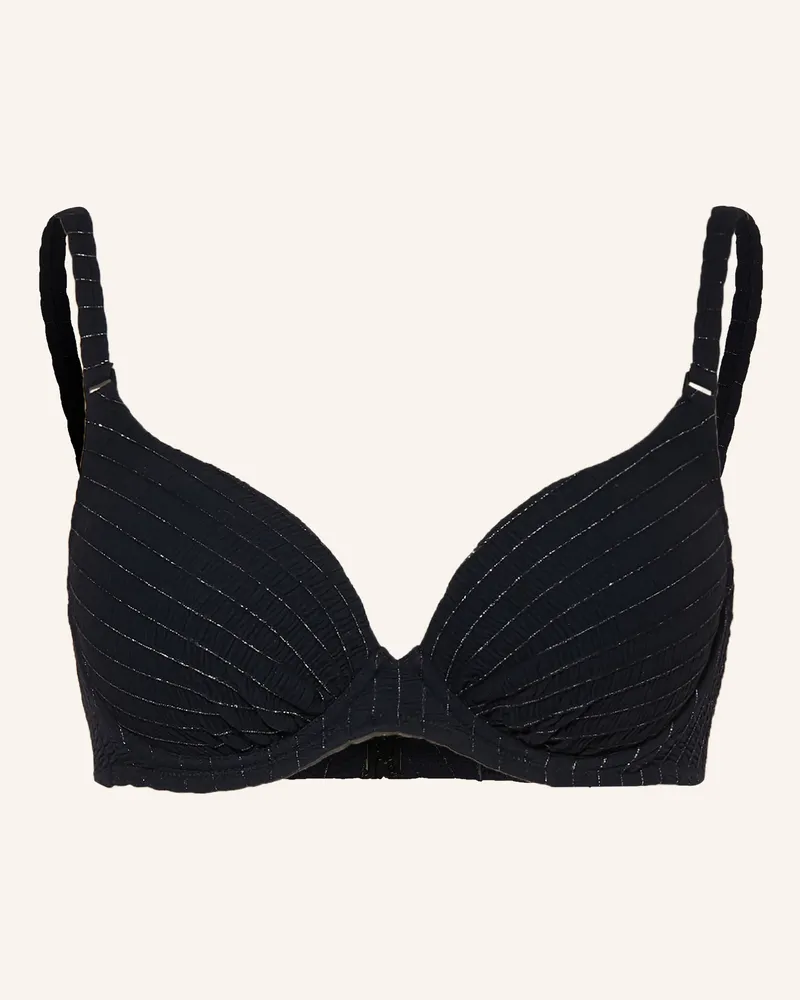 watercult Bügel-Bikini-Top Afterlight Mit Glitzergarn schwarz Schwarz