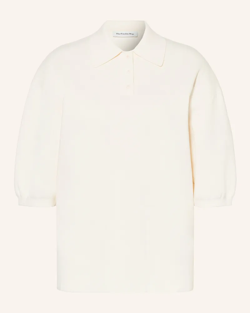 FRANKIE Shop Strick-Poloshirt Nola weiss Weiss