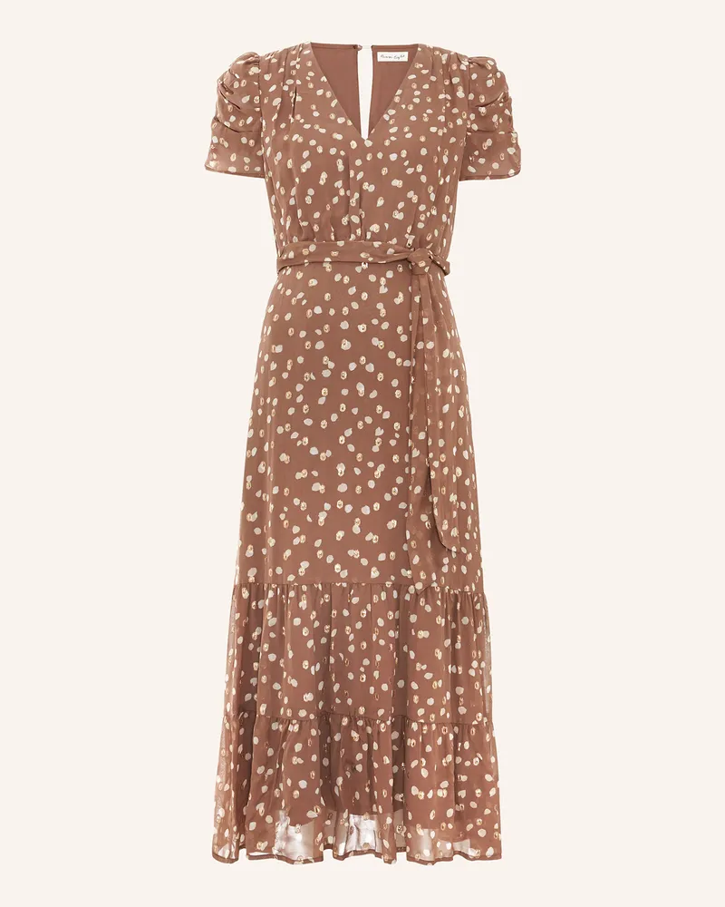 Phase Eight Kleid AMY mit Glitzergarn Braun