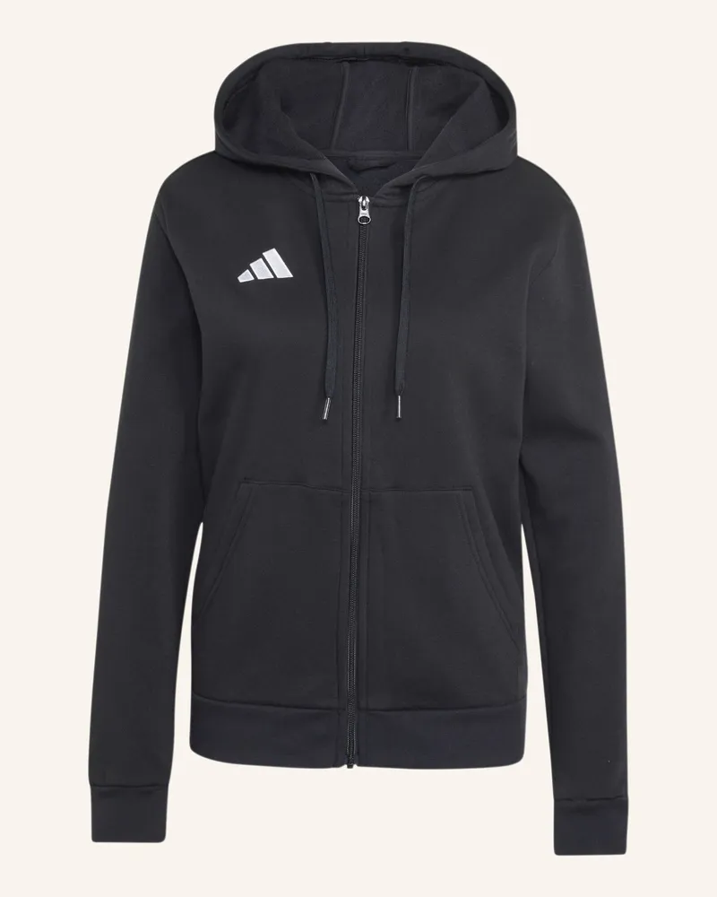 adidas entrada26 Kapuzenjacke Mit Durchgehendem Reissverschluss schwarz Schwarz