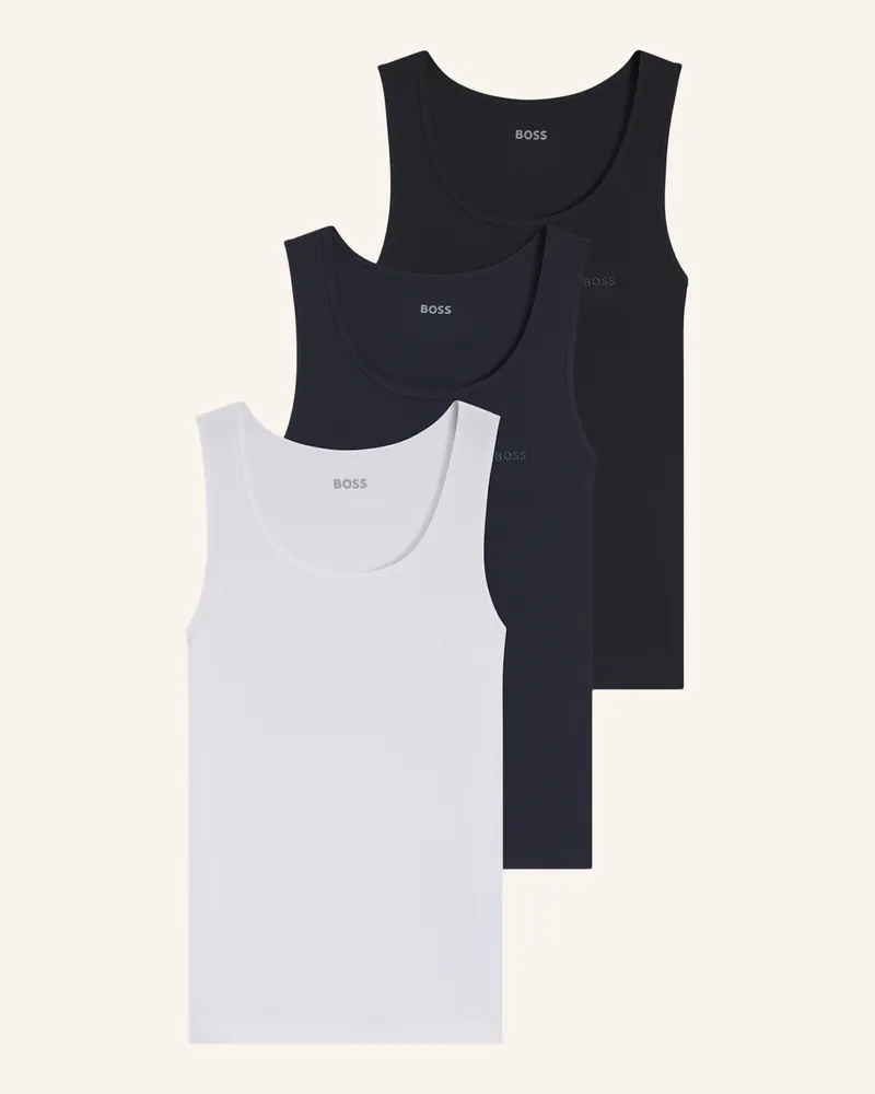 HUGO BOSS 3er-Pack Unterhemden One grau Weiss