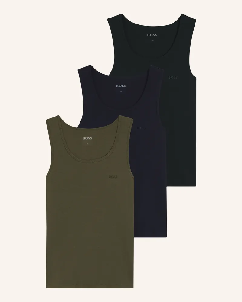 HUGO BOSS 3er-Pack Unterhemden One grau Weiss