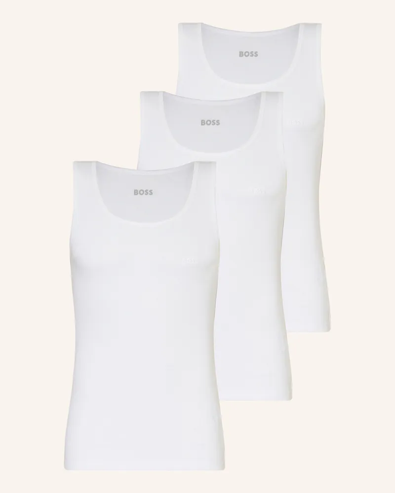 HUGO BOSS 3er-Pack Unterhemden One weiss Weiss