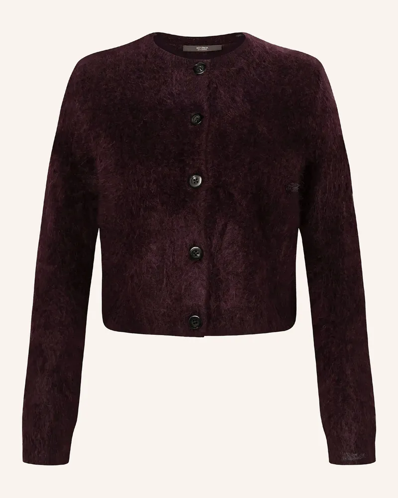 windsor. Strickjacke Aus Cashmere rot Dunkellila