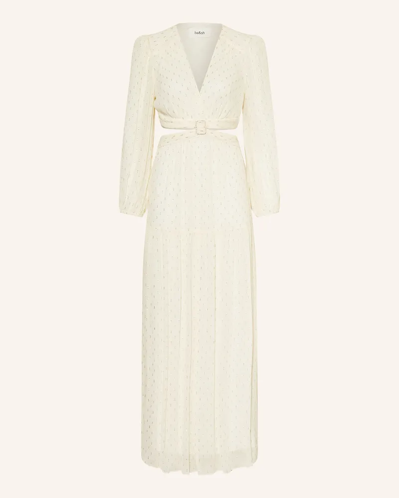 ba&sh Kleid MARRY mit Cut-outs und Glitzergarn Ecru