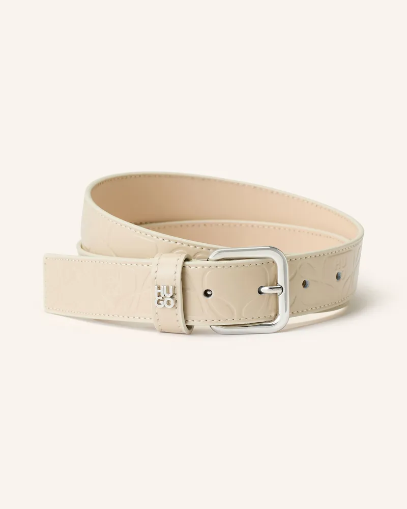 HUGO BOSS Ledergürtel ELAYA Creme