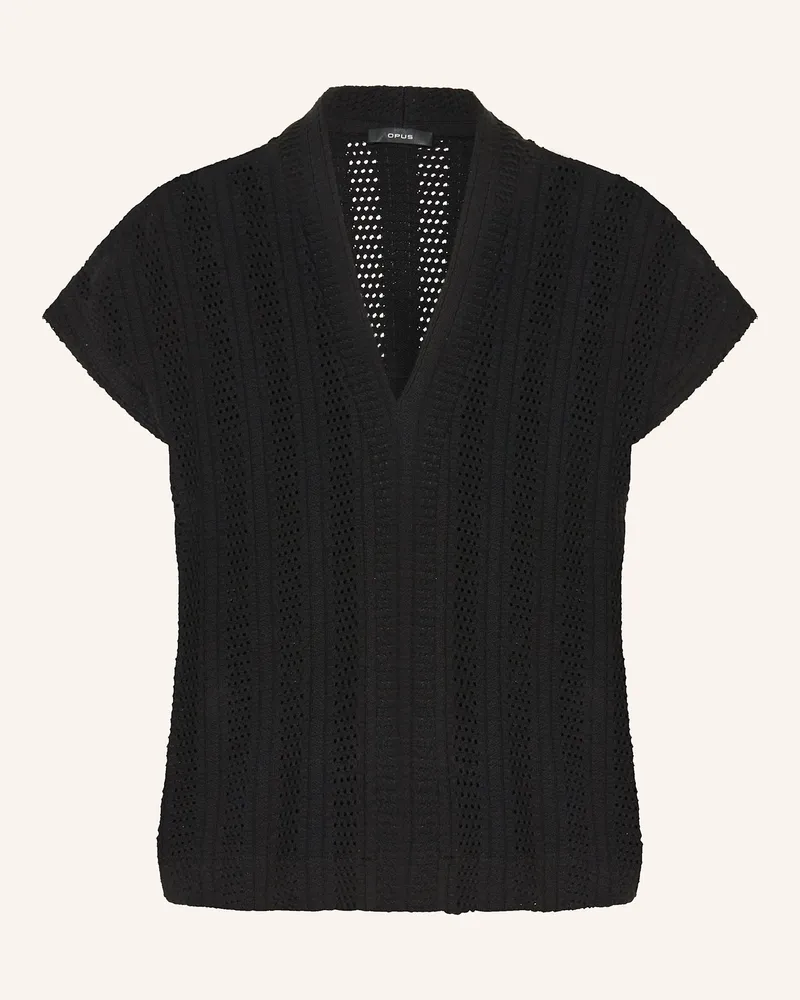 OPUS Strickshirt SANIELA Schwarz