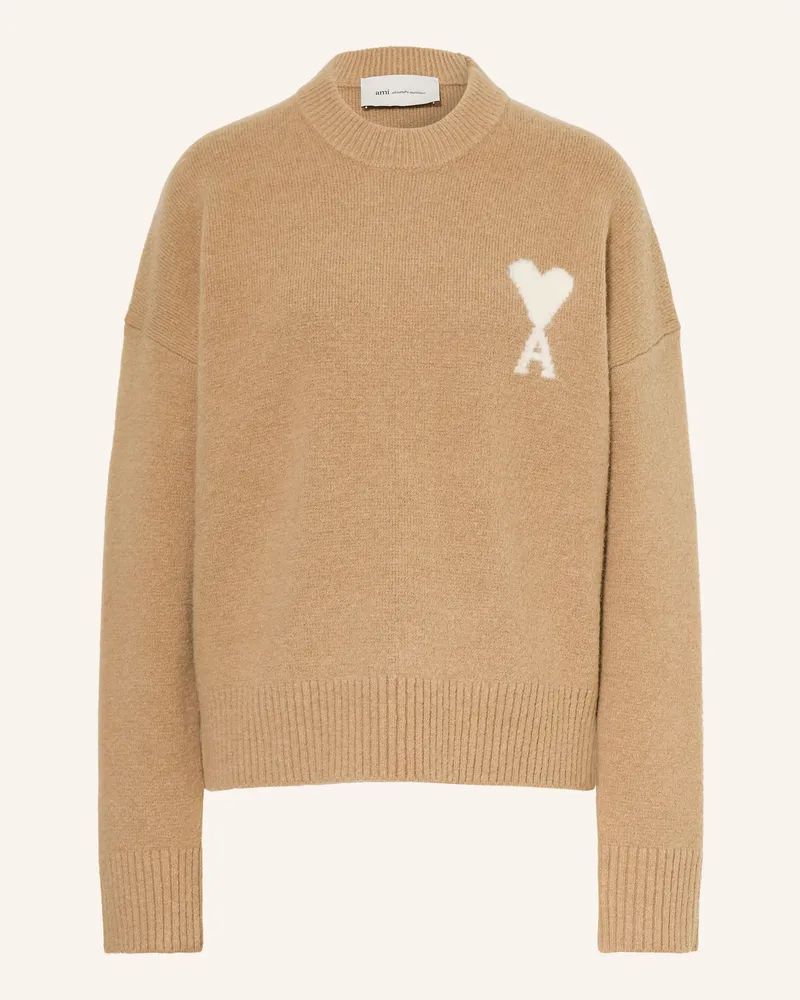 AMI Paris Pullover Mit Alpaka beige Camel