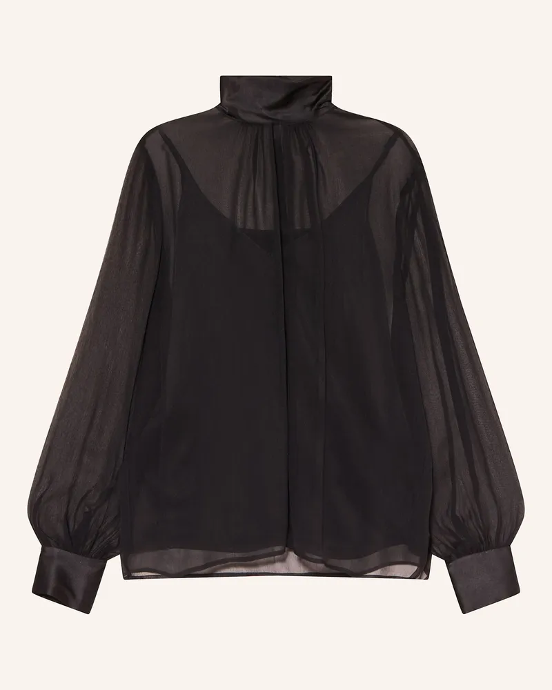 (THE MERCER) N.Y. Blusenshirt aus Seide Schwarz
