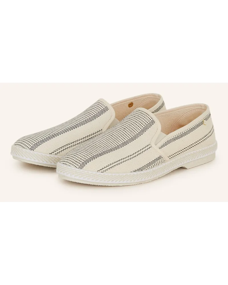 Rivieras Slipper - WEISS/ BLAU Beige