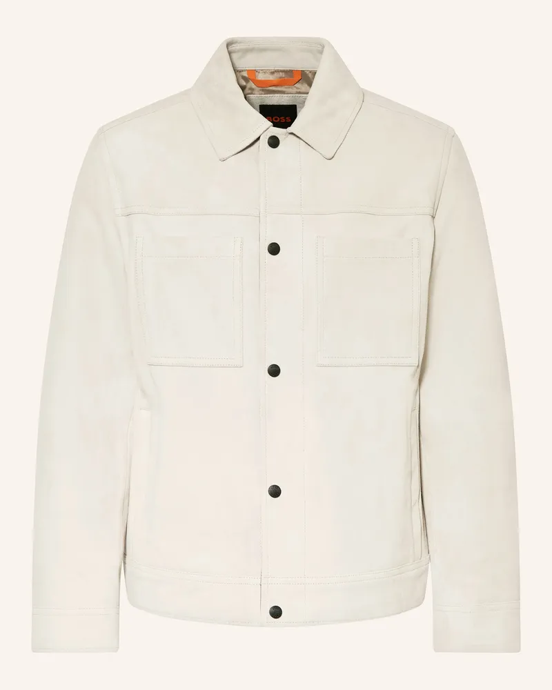 HUGO BOSS Lederjacke JOMARE Beige